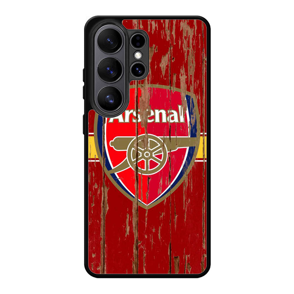 Arsenal Logo In The Wood Samsung Galaxy S26 Plus Case