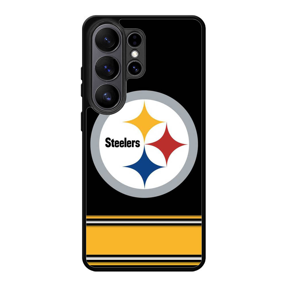 Pittsburgh Steelers Logo Strip Samsung Galaxy S26 Plus Case DC1466