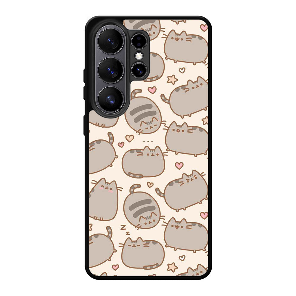 Pusheen The Cat Pattern Samsung Galaxy S26 Plus Case