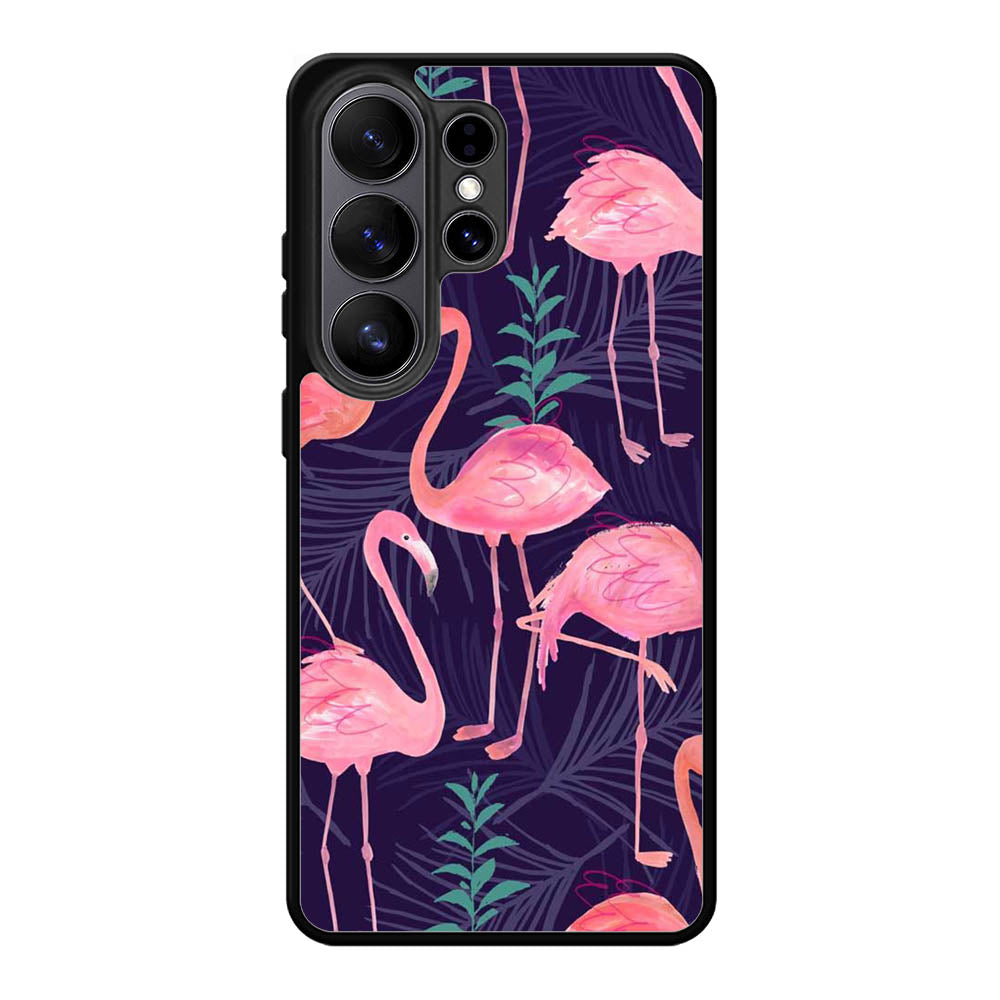 Flamingo Purple Pattern Samsung Galaxy S26 Plus Case