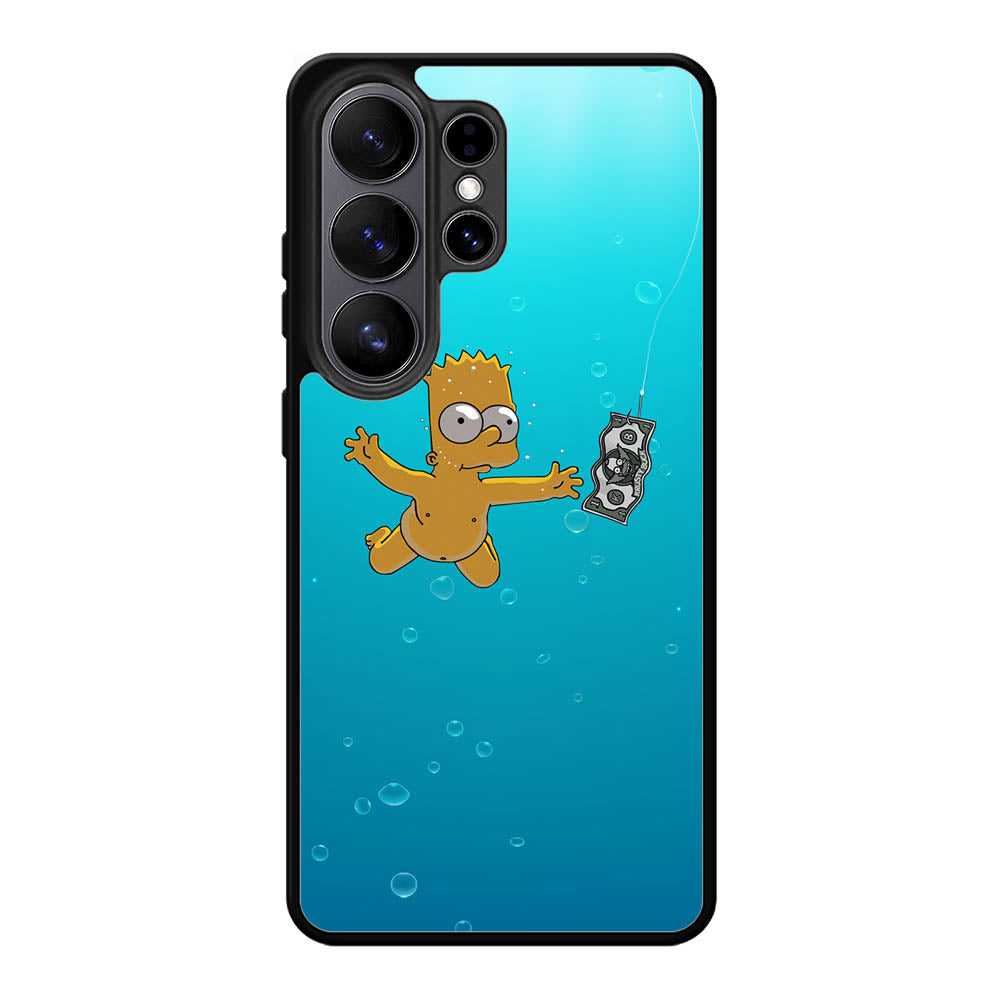 Bart Simpsons Nevermind Nirvana Samsung Galaxy S26 Plus Case