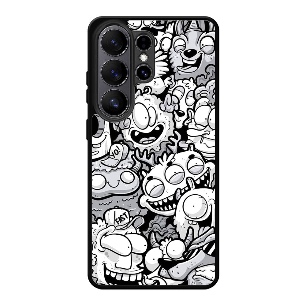 Doodle Art Cartoon Samsung Galaxy S26 Plus Case DC0545